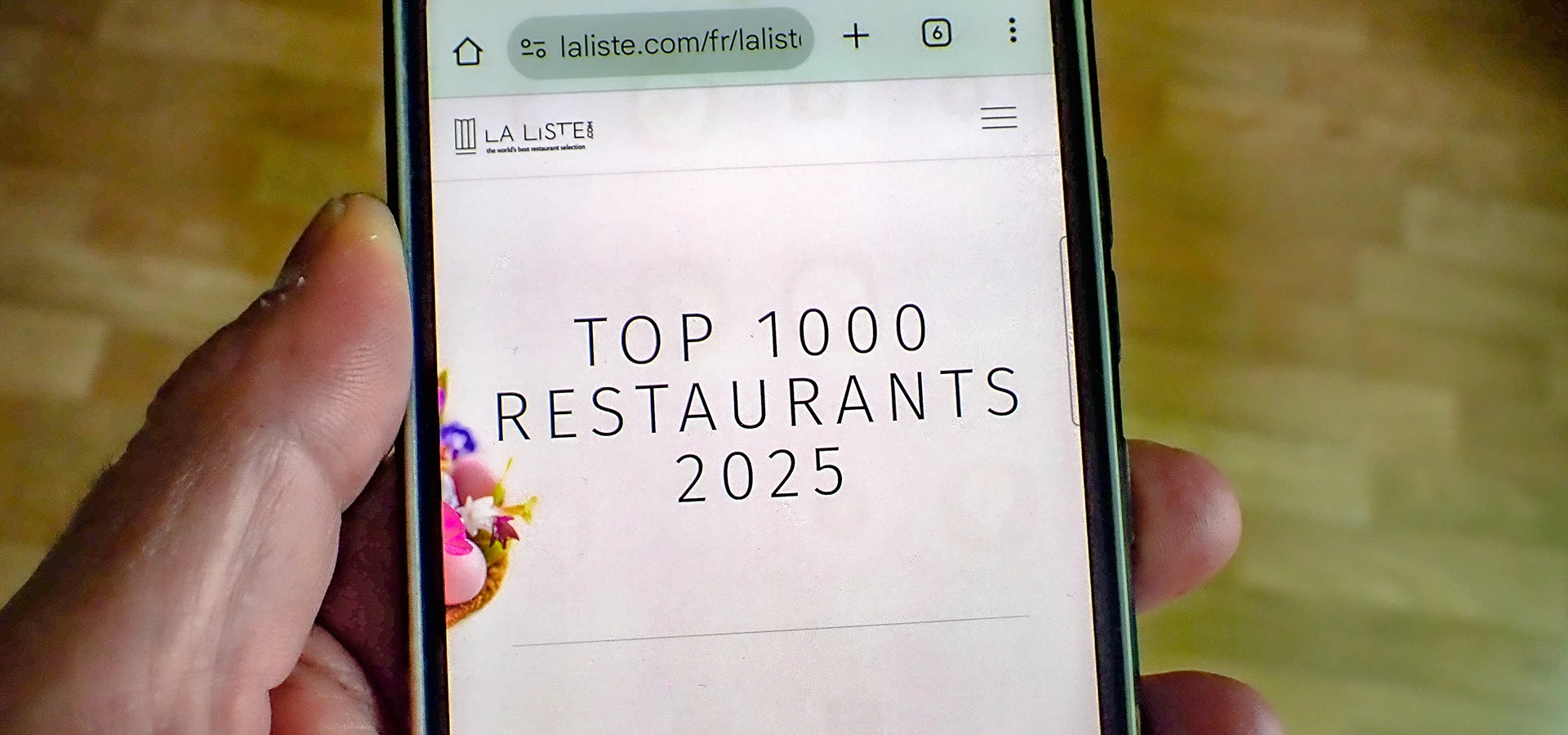 In the 1000 best restaurants in the world!